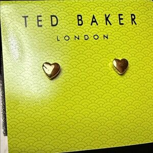 Ted Baker London Tiny Gold Tone Stud Heart Earrings